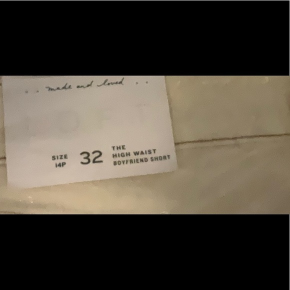 NWT LOFT HIGH-WAIST BOYFRIEND OFF WHITE JEAN SHORTS - Picture 3 of 3